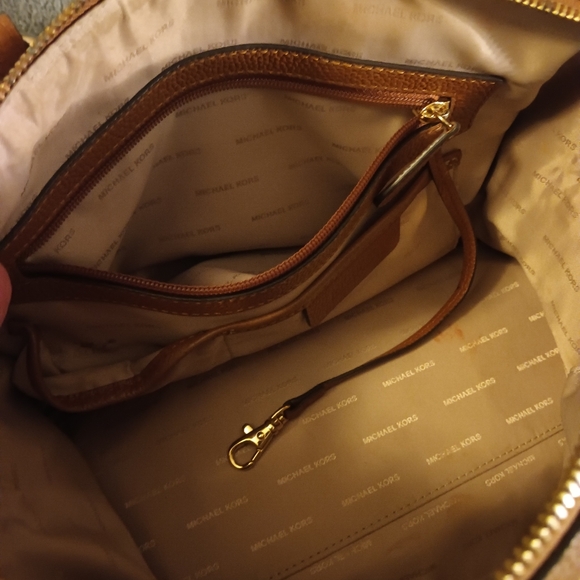 Michael Kors Brown/Tan Leather Satchel - Picture 11 of 13